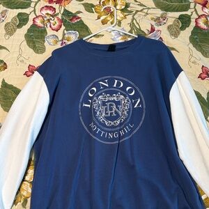 London Notting Hill Blue and White Crewneck Sweater